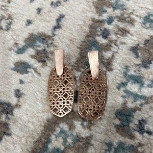 Kendra Scott Elegant Rose Gold-Toned Earrings